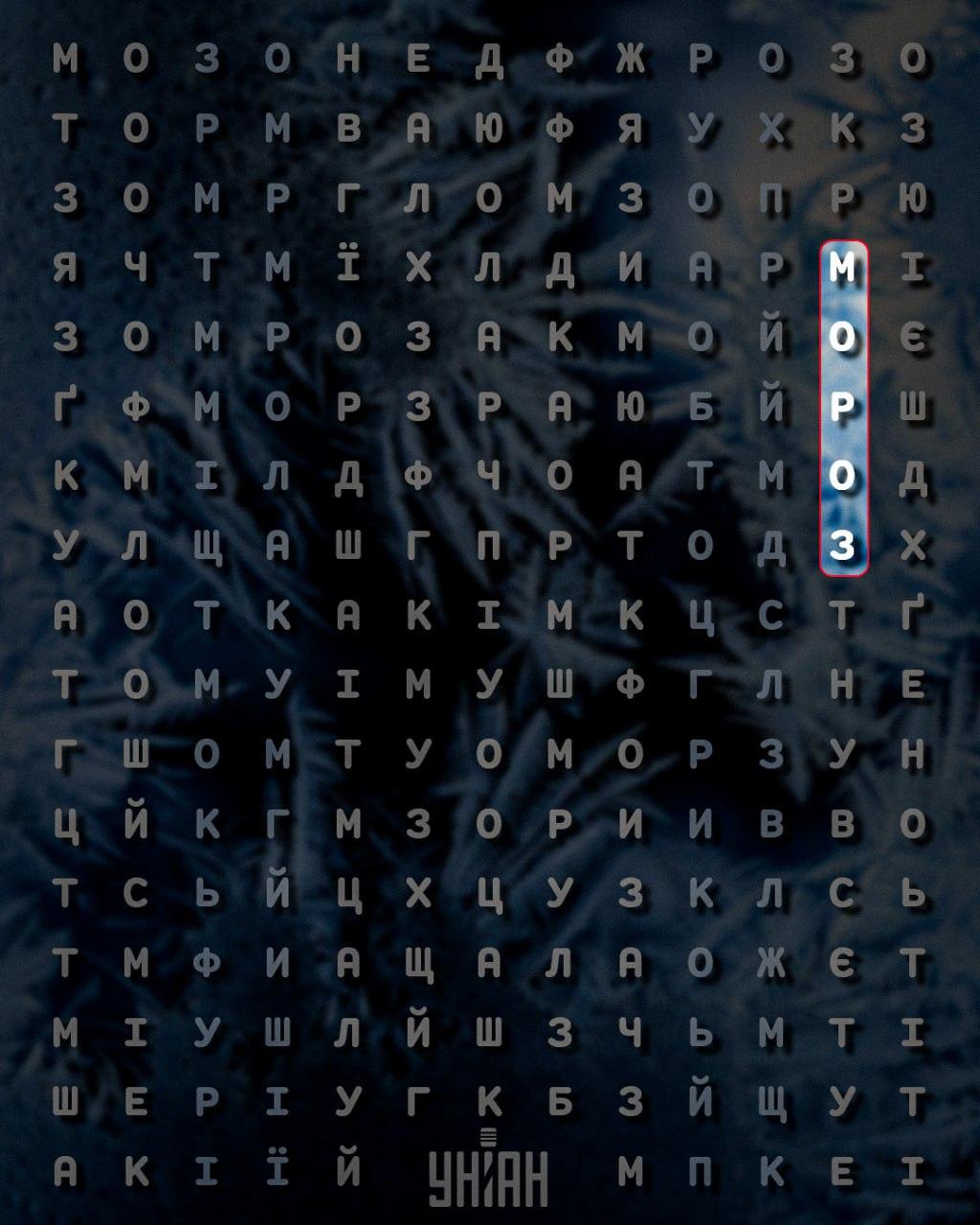 12-секундни ИК тест: пронађите реч 'мраз'