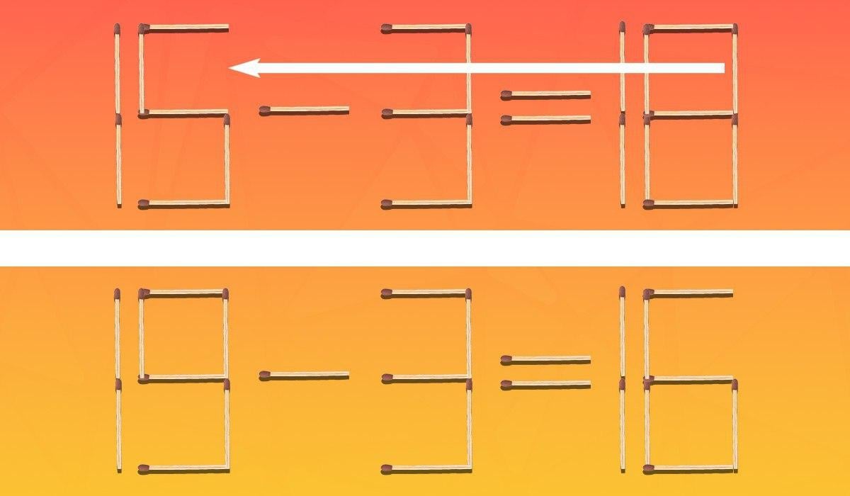 Потребно је само да померите 1 шибицу да би једнакост била тачна: задатак за геније