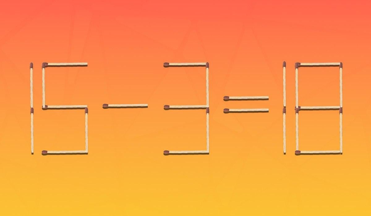 Потребно је само да померите 1 шибицу да би једнакост била тачна: задатак за геније