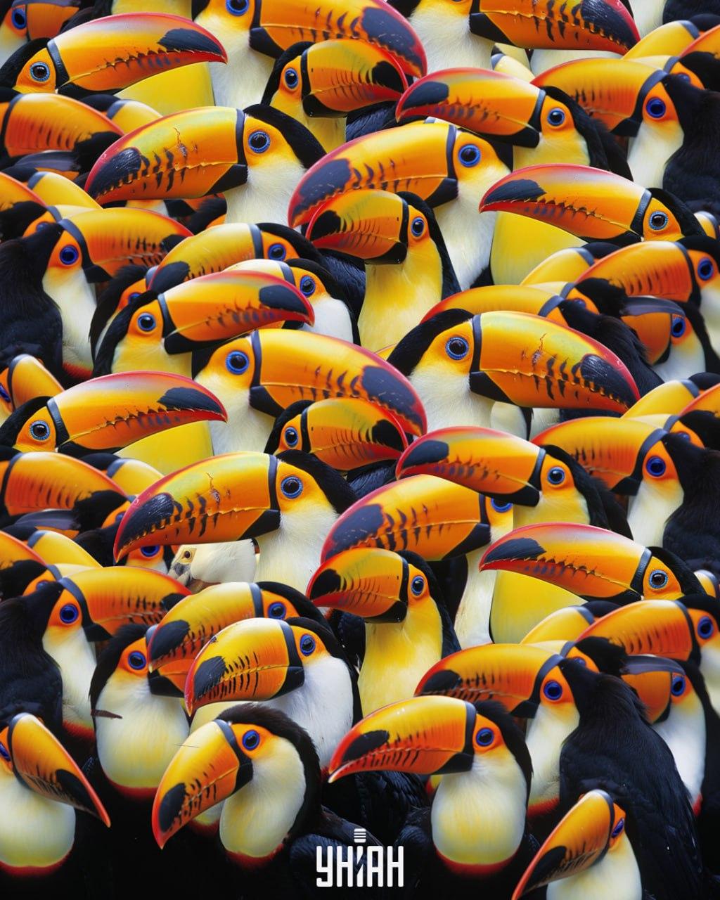 Морате пронаћи пеликана међу туканима за 7 секунди / колаж УНИАН