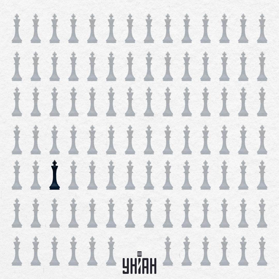 Чудни шаховски краљ је био у трећем реду одоздо ближе десној ивици слика / колаж УНИАН