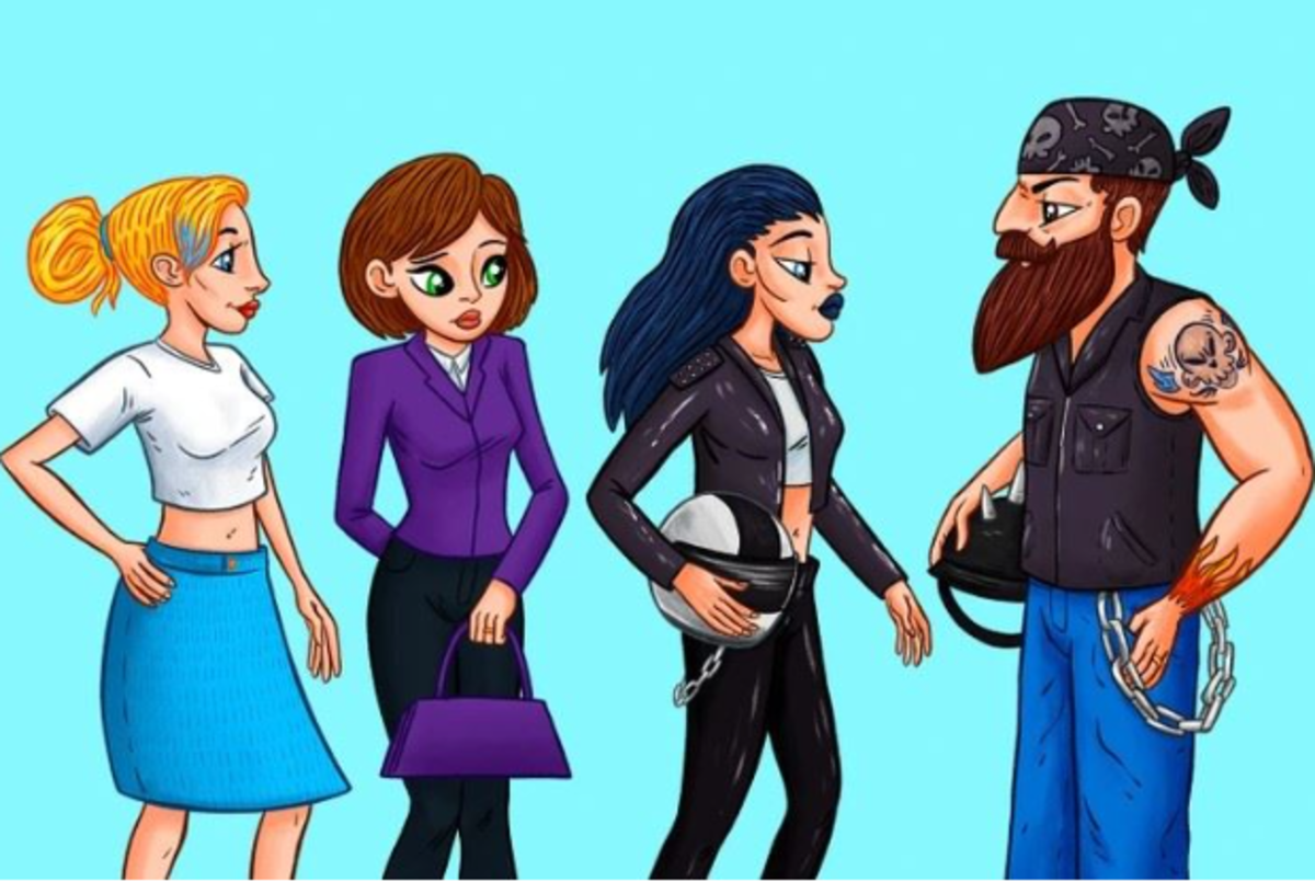 Пронађите бајкерову жену за 7 секунди / Бригхт Сиде цртеж