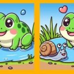 Тест интелигенције: пронађи 3 разлике на слици жабе и пужа
